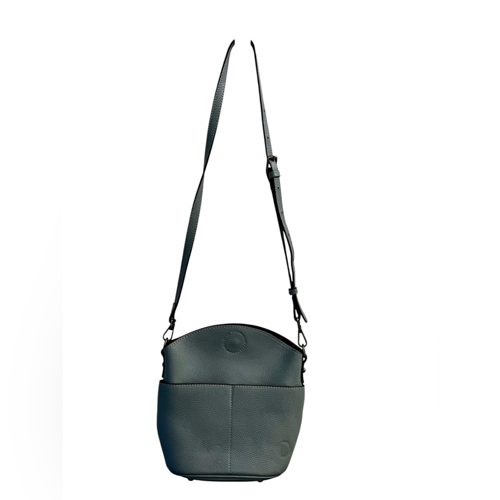 Elegant pale blue  Leather Crossbody Bag